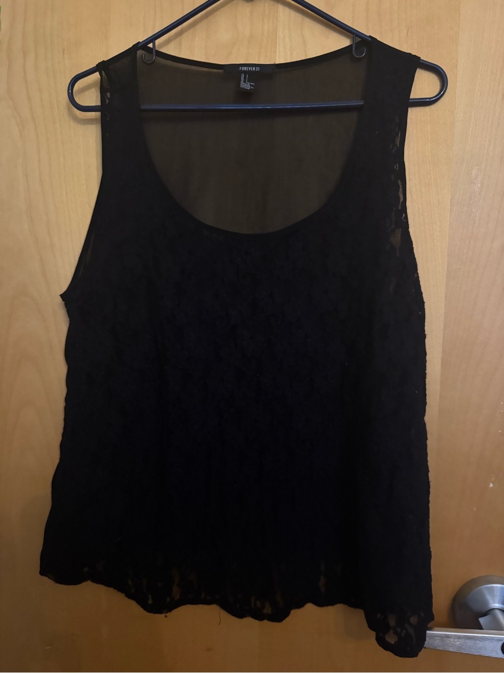 Forever 21 Black Lace Camisole Tank Large